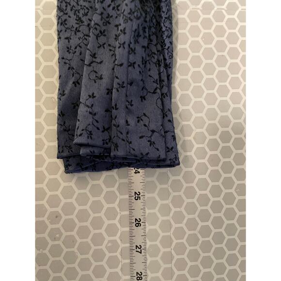 Forever 21 Juniors Skirt Size 9 Blue Satin Floral Embroidered Fairy Grunge Y2K - Picture 6 of 7